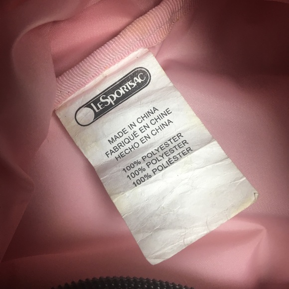 💋SOLD💋 lesportsac Crossbody Bag Floral Pink Grey - Picture 8 of 8